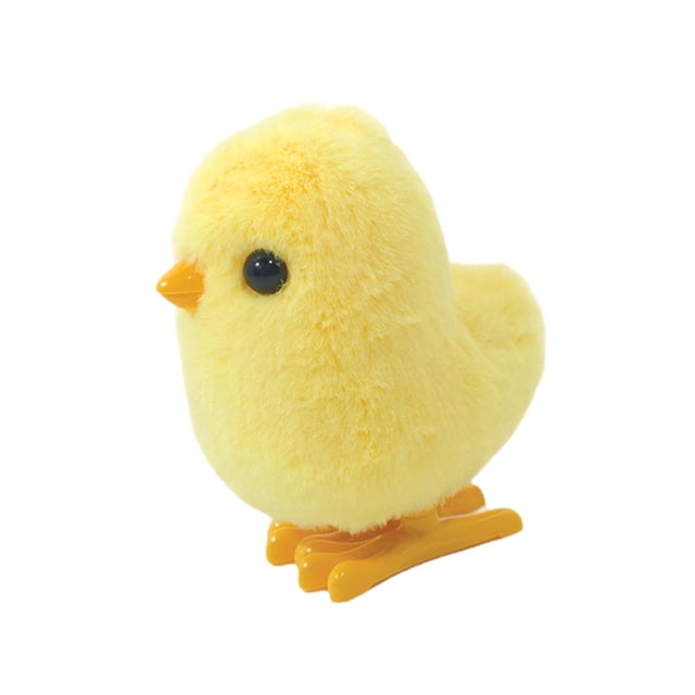 Bunblic Jouet en Peluche Poussin à Remonter Réaliste pour Cadeaux d'Anniversaire, Baskets, Jaune 31g