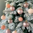 thumbnail image 3 of sruoe Christmas Tree Ornaments Balls, Christmas Ball Ornaments, Shatterproof Ornaments, Flocked Christmas Balls, Hanging Tree Ornament for Xmas Holiday Party Halloween Decor, 3 of 6