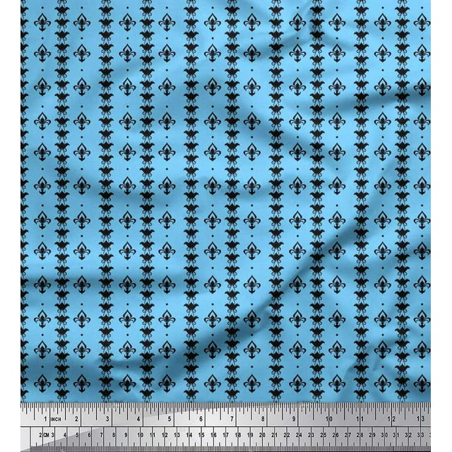 Soimoi Coton Jersey Tissu Imprimé Damassé 1 Yard 58 Inch Wide