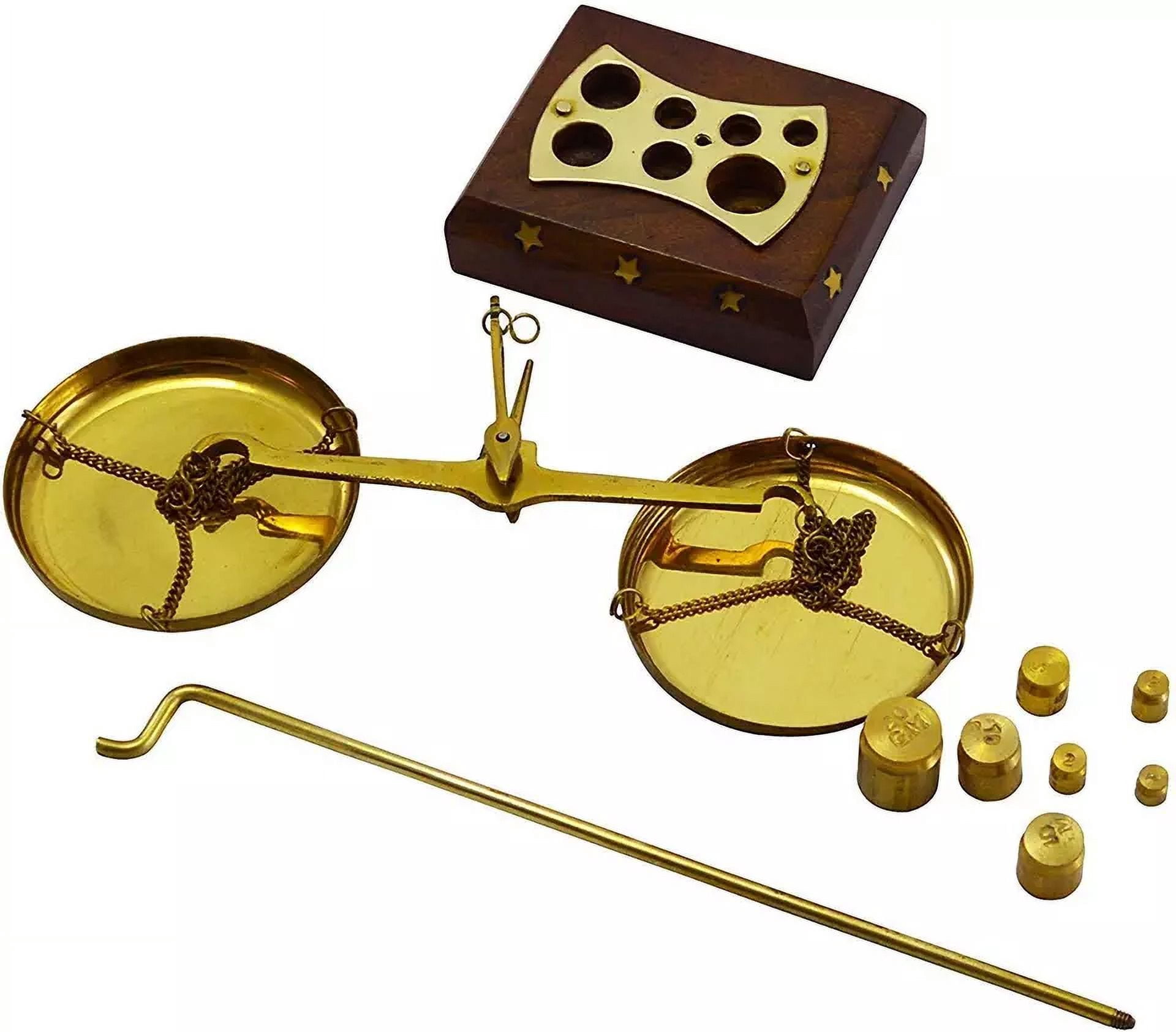 7" Beautiful Brass Decorative Weighing Scale Balance Tarazu wts Home Decor Gift
