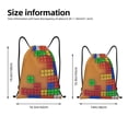 thumbnail image 7 of Horeoi Colorful Building Blocks A Print Drawstring Bags for Gym Sports Yoga Travel Lightweight Foldable Sackpack for Men Women Teens, 7 of 7