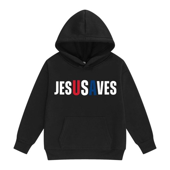 Little Girl Long Sleeve Hooded Sweatshirt Letter Printed with Pocket Pullovers Tops Size 6-7T ,Black