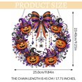 thumbnail image 2 of 5D DIY Halloween Diamond Art Hanging Kit, 9.8" Acrylic Special Shaped Crystal Gem Painting with 17.7" Chain, Window & Wall Ornament for Beginners (Cat), 2 of 7