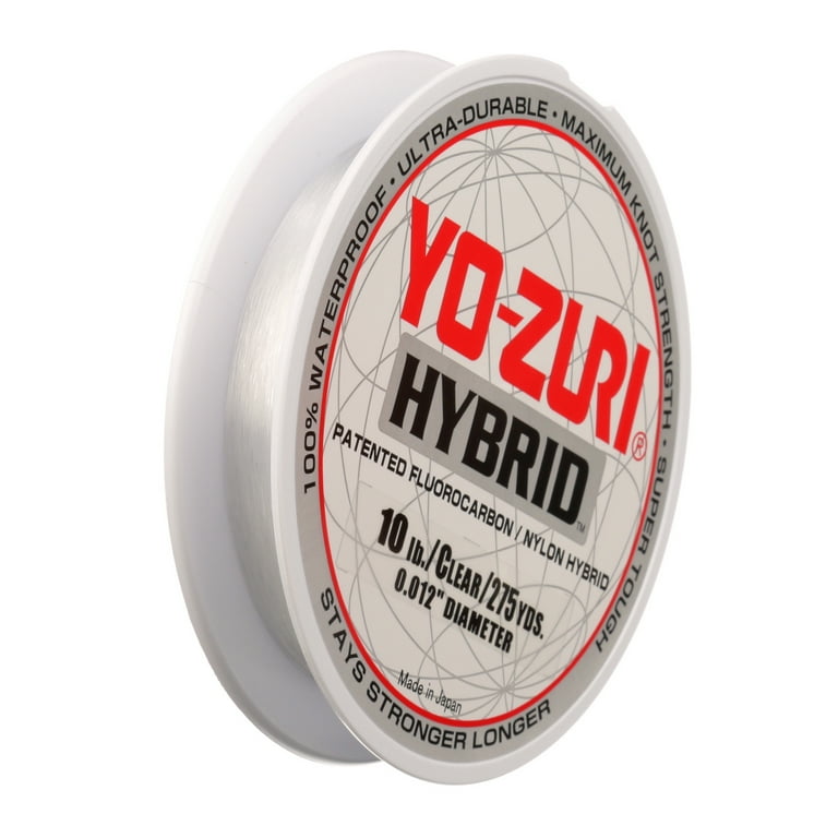 Yo-Zuri Hybrid Clear Line 10lb, 275yd, Flurocarbon/Nylon Hybrid
