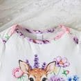 thumbnail image 4 of HCNTES Baby Girl Clothes 0 3 6 9 12 18 Months Little Deer Print Ruffle Romper and Floral Short Sets Cute Baby Summer Outfit, 4 of 8