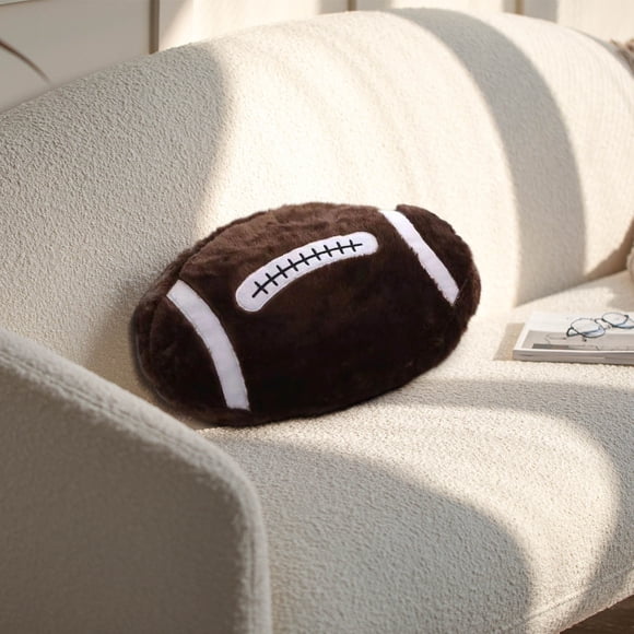 HaoXun Coussin en Peluche de 17,72 Pouces - Coussin Décoratif Doux en Fourrure pour Soccer Soccer Basketball Baseball pour Décoration de Maison et Fête