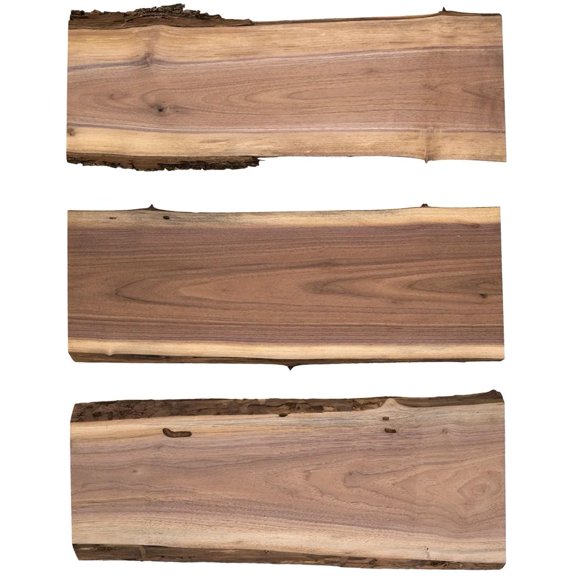 Losas de madera de nogal Walrus Oil de 46 cm de largo y 7/8 pulgadas de grosor, paquete de 3