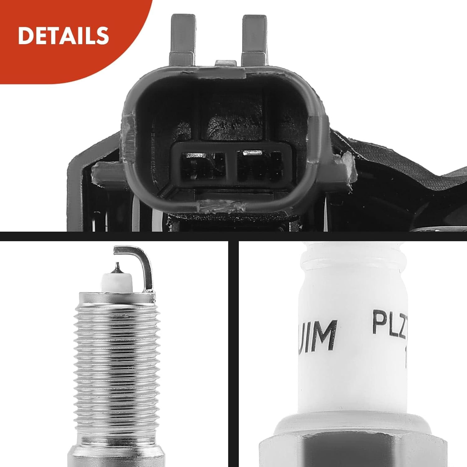 A-Premium Ignition Coils and Spark Plugs Kits Compatible with Jeep Grand Cherokee 2005 & Dodge Ram 1500/2500/3500 2003-2005, Durango 2004-2005, Magnum 2005 & Chrysler 300 2005, 5.7L 8-PC Set