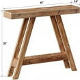 thumbnail image 3 of Easy4Home 46" A-Frame Rustic Wood Console Table Hand-Made, Brown, 3 of 7