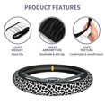 thumbnail image 6 of Elastic Steering Wheel Cover, Cow black white print cute Stretch Thickening Car Steering Wheel Cover Women Men, Steering Wheel Protector Universal 15 in, 6 of 7