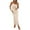 Beige-26, variant on STETMN Women's Maxi Dress Side Slit Bodycon Dress Sleeveless Off Shoulder Backless Cocktail Dress