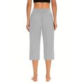 thumbnail image 7 of ABATAB Women's Plus Size Capri Pants Loose Soft Yoga Workout Crop Pants Casual Lounge Exercise Running Capri Pants with Pockets, 7 of 7