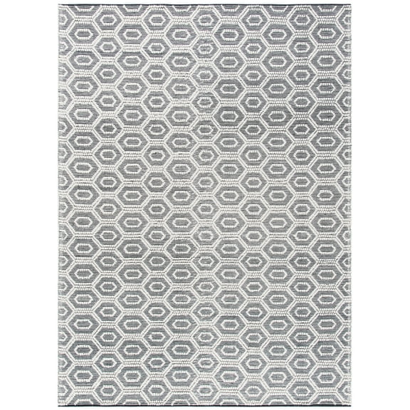 SAFAVIEH Natura Calvagh Geometric Area Rug, Ivory/Black, 8' x 10'