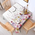 thumbnail image 2 of Pioneer Flower Floral Print Pattern Square Tablecloth,Waterproof Square Table Cover,Wipeable Spillproof Washable Table Cover for Home Kitchen Party Decor 60"x60"(152x152cm), 2 of 6