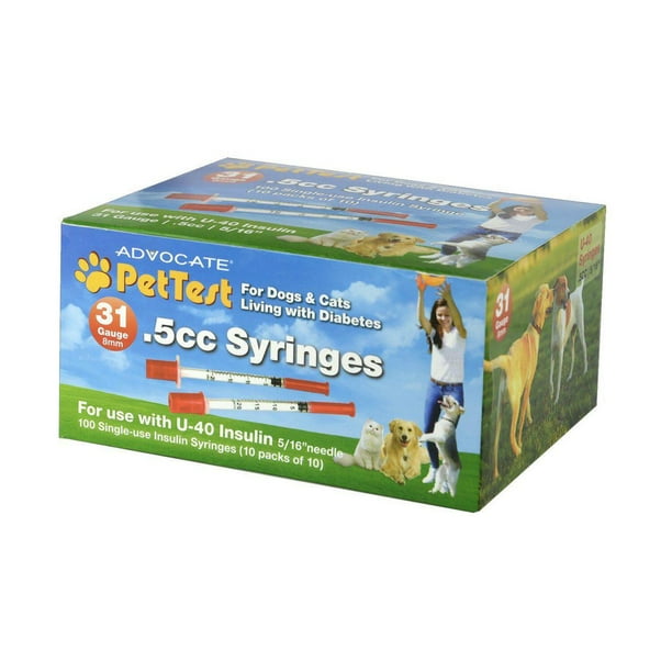 Advocate Insulin Syringes 31 Gauge .5cc 100 Syringes