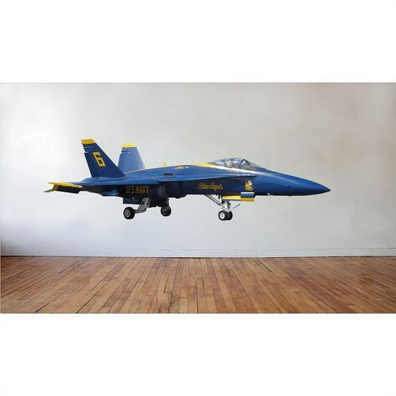 Wallhogs US  Navy "Blue Angel" F-18 Hornet Wall Decal Cutout 10"x36"