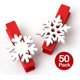 thumbnail image 2 of 50 pinzas de madera con forma de copo de nieve para manualidades, miniclavijas de papel fotográfico para decoración navideña DIY, 2 of 5