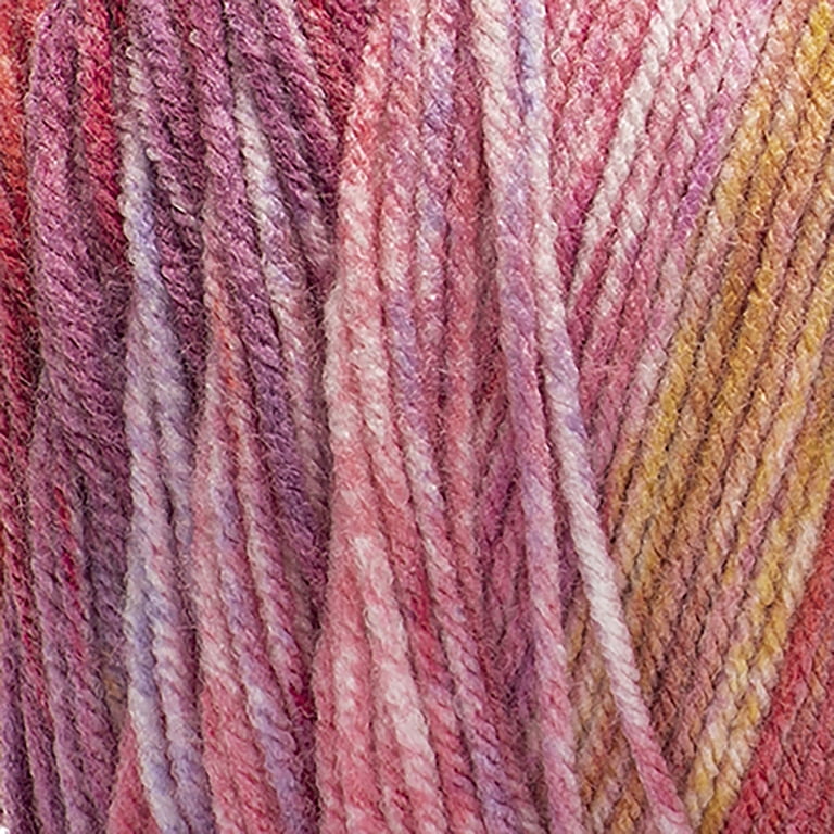 Red Heart Pink Lemonade Bitty Stripes 283g Acrylic Yarn for