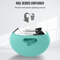 thumbnail image 3 of Electric Nail Clippers Ergonomic Design Fully Automatic Nail Debris Container Finger Toe Scissors Trimmer Tool for Baby-Blue, 3 of 9