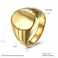 thumbnail image 3 of QQTDFG Stainless Steel Yellow Gold Platinum Black Gun Plated Mens Plain Band Ring B554 -Gold-7, 3 of 7