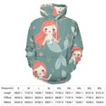 thumbnail image 2 of Cute Mermaid Floral Pattern 3d Sweatshirts Hoodie Fashion Casual Personality Men's Women Street Hoodie Pullovers Long Sleeve Comfortable Top, 2 of 6
