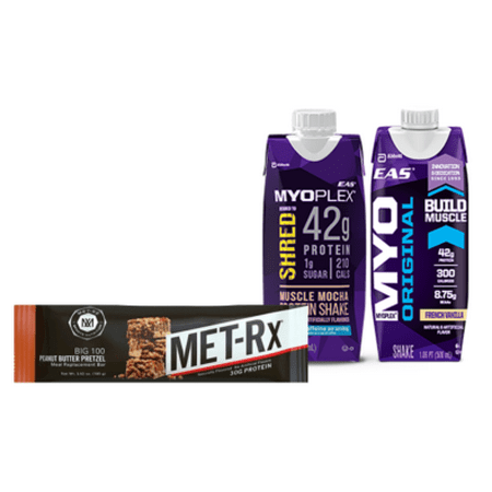Met-Rx and Myoplex Jacked Stack - 9 Bars & 8 Shakes (Choose Your Flavor, Reduced Price)