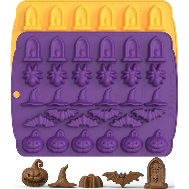 Halloween Chocolate Mold, Silicone Candy Mold, Mini Halloween Mold for ...