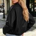 thumbnail image 7 of Iyufng Faux Leather Cropped Jackets for Women Collared Long Sleeve Full Zip Loose Casual Short Outerwear, 7 of 7