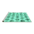 thumbnail image 2 of Ahgly Company Machine Washable Indoor Rectangle Solid Turquoise Blue Modern Area Rugs, 2' x 4', 2 of 4