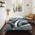 thumbnail image 4 of Turquoise Geometric Small Tapestry for Bedroom Wall Hanging Tapestry,Grey Classic Abstract Lines Striped Ceiling Backdrop Tapestries Poster Blanket Wall Decor for Teens Room Living Room 23" x 28", 4 of 8