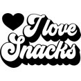 thumbnail image 1 of I Love Snacks Funny Heart Munchies Food Hungry Wall Decals for Walls Peel and Stick wall art murals Black Large 36 Inch, 1 of 2