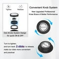 thumbnail image 2 of Kuangmi Adjustable Knee Brace with Knob – Breathable Support for Sports, Arthritis & Injury（Single Black Blue Left XXL ）, 2 of 6