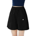 thumbnail image 2 of CPNG Girls Sport Shorts Quick Drying Summer Thin Shorts Casual Loose Elastic High Waist Running Lightweight Training Shorts(Black,13-14 Years), 2 of 7