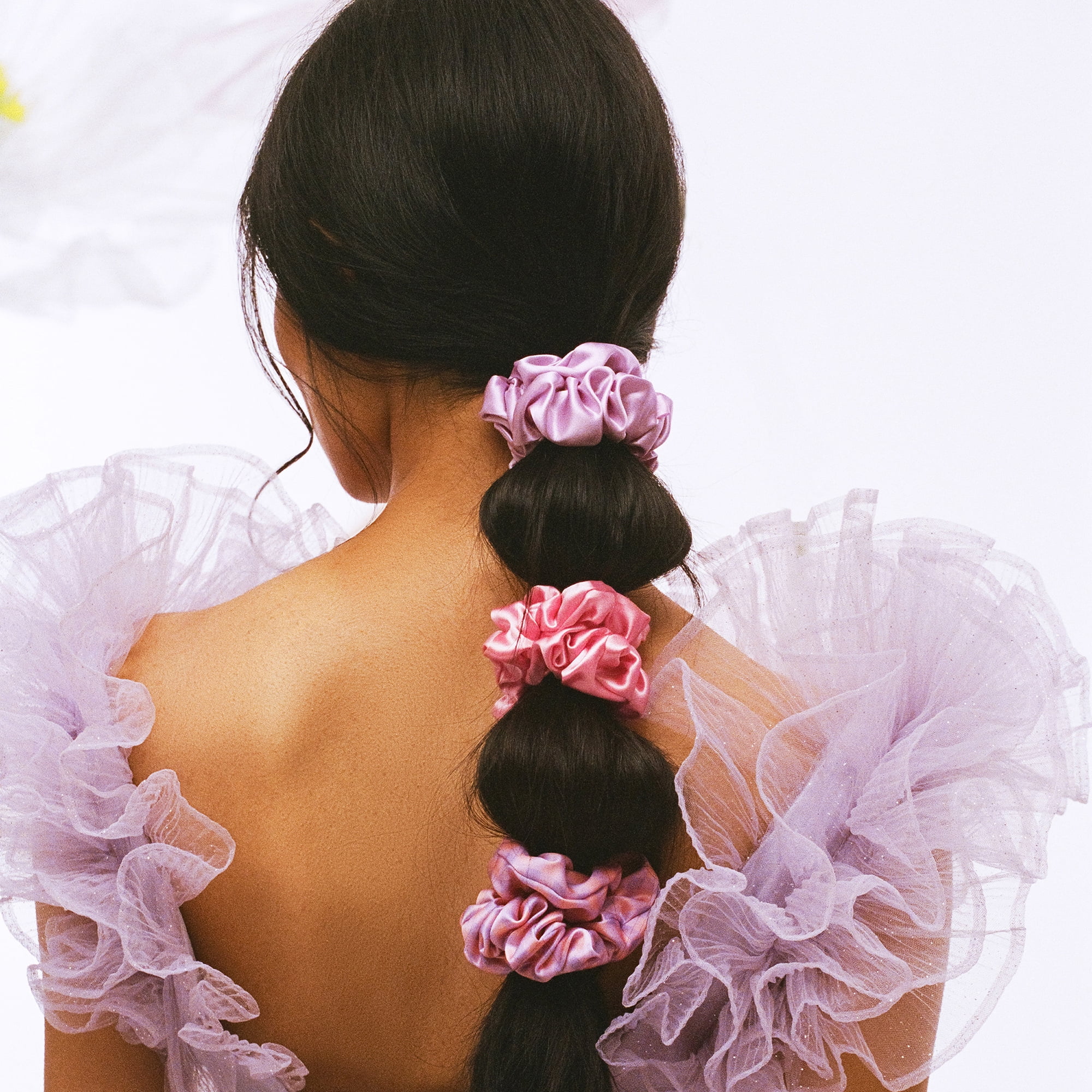 slip pure silk large scrunchies - belleflower