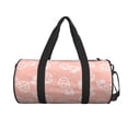 thumbnail image 2 of ZNDUO Pink Seamless Pineapples Pattern Round Travel Bag, Sports Tote Gym Shoulder Bag Weekenders Bags for Women Men, 2 of 8