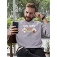 thumbnail image 2 of Stay Home Corgi And Coffee Sweatshirt Men -Image by Shutterstock, Male x-Large, 2 of 4