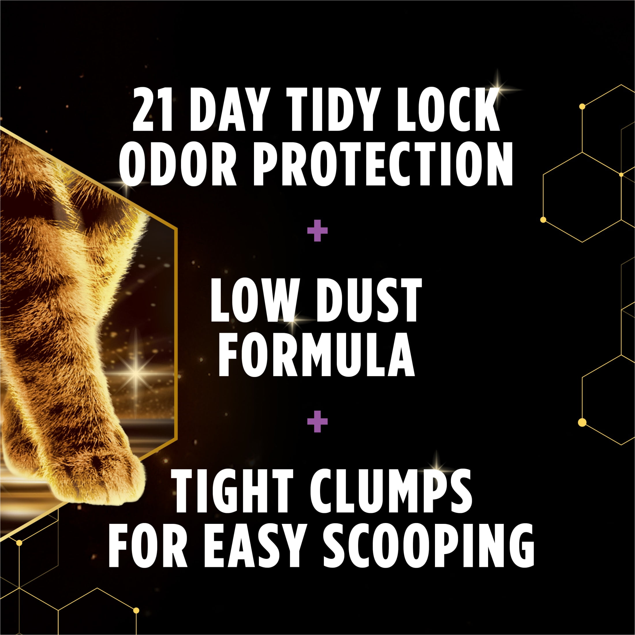 Purina Tidy Cats Performance Plus Tidy Feet Low Tracking Cat Litter, Clean Linen Scent, 35 lb Pail