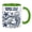 Green, variant on Black and White Boho Mug Celestial, Cute Coffee and Tea Mug, Aquarius Mark Cup, Gift for Pisces, Scorpio Signs, for Close Friends & Loved Ones