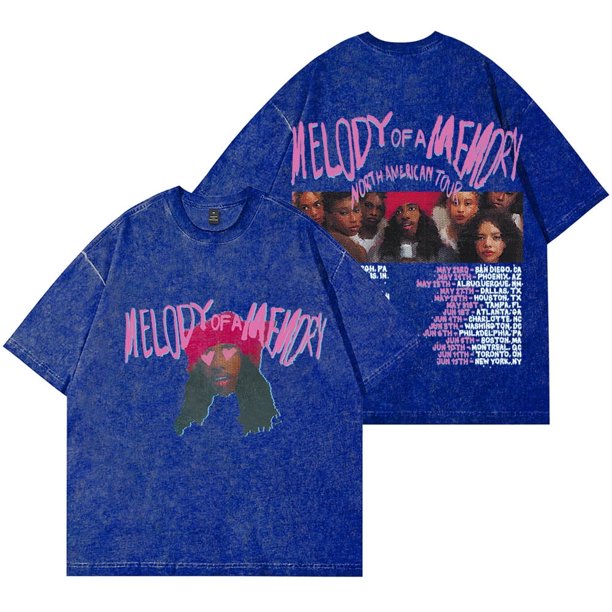Eem Triplin Melody Of A Memory Tour 2025 Merch Wash Camisetas Unisex HipHop Camiseta de manga corta de algodón