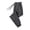 Dark Gray, variant on Women's Cotton Jogger Sweatpants, Soft Breathable Elastic Cuff Sweat Pants All Season, Casual Lounge Daily Errands Relaxed Fit Solid Color Trousers Black L