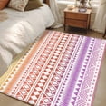 thumbnail image 6 of Purple Yellow Boho Area Rug Washable 3x5 Entryway Rug Non-Slip Indoor Low Pile Ethnic Tribe Arrows Geometric Floor Carpet Small Rugs for Bedroom Office Living Room Kitchen Entrance Nursery, 6 of 9