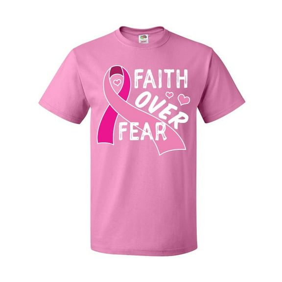 Inktastic Breast Cancer Awareness Faith over Fear T-Shirt