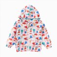 thumbnail image 3 of UAYOTSE Little Girls Cute Cartoon Animal Print Hooded Zip Jacket Lightweight Casual Outerwear for School Daily Wear,Sizes 7-8 Years, 3 of 5