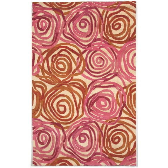 Liora Manne Tivoli Rambling Rose Indoor Rug Pink 8'X10'