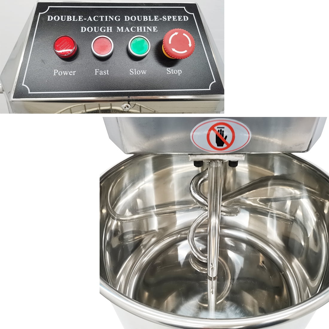 INTBUYING 30L Electric Dough Mixer Double Speed Double Action Stainless Steel