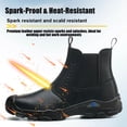 thumbnail image 5 of SKIUHS Men's Chelsea Style Steel Toe Work Boots – Waterproof Faux Leather, Oil & Chemical Resistant, Slip & Puncture Proof Industrial Safety Boots, 5 of 8