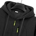 thumbnail image 3 of Yievot Quarter Zip Up Hoodie Men Fleece Lined Hooded Sweatshirt Winter Thick Warm 1/4 Zip Pullover Tops with Pockets, 3 of 6