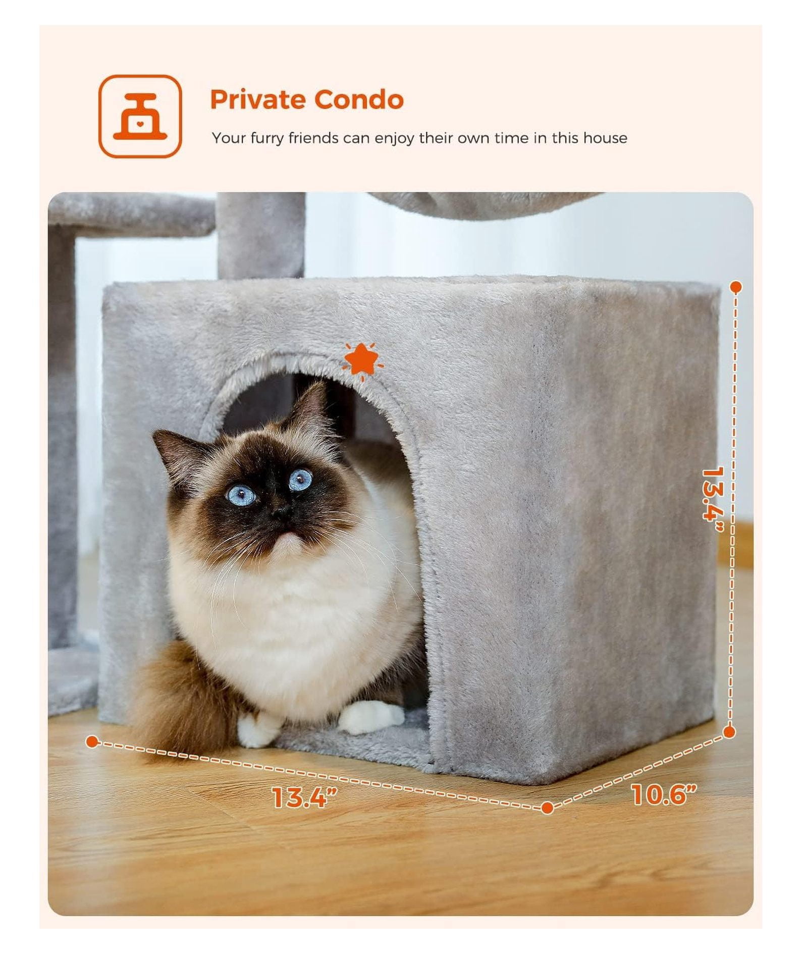 Small Cat Tree 28.5'', Cat Tower for Indoor Cats, 2 Styles Activity Center with Scratching Posts, Hammock & Perch - Grey