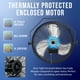 thumbnail image 5 of Ventilador de pared Tornado de 18 pulgadas High Velocity Industrial 4000 CFM, 5 of 7
