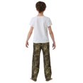 thumbnail image 4 of FORMRS Boys Pajama Pants with Pockets Size 13-14Y Kids Lounge Sleep Bottoms, Black Flower Pattern, 4 of 8